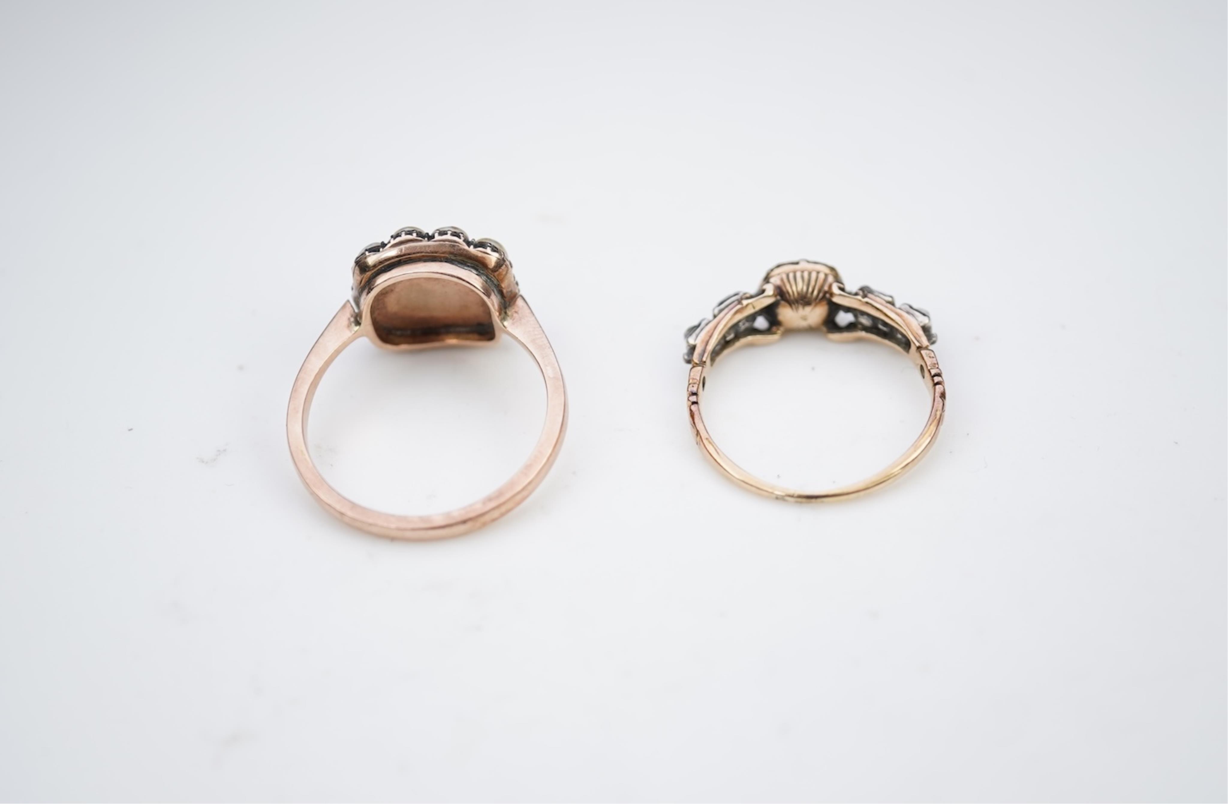 Two rings, 19th century